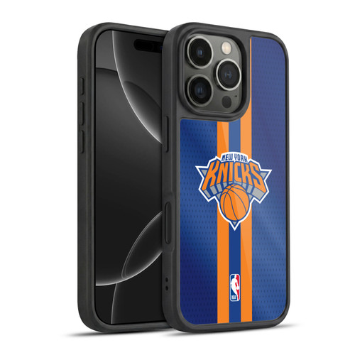 NBA New York Knicks Stripes Gel Armour Case For Apple iPhone 16 Pro