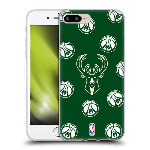 NBA Milwaukee Bucks Patterns Soft Gel Case for Apple iPhone 7 Plus / iPhone 8 Plus & MagSafe
