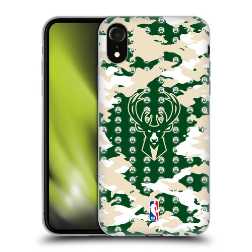 NBA Milwaukee Bucks Camouflage Soft Gel Case for Apple iPhone XR