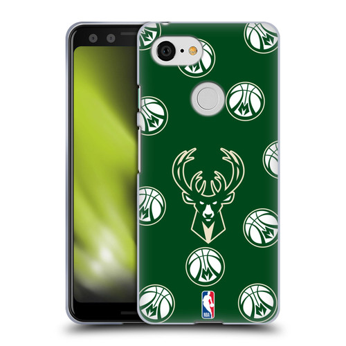 NBA Milwaukee Bucks Patterns Soft Gel Case for Google Pixel 3
