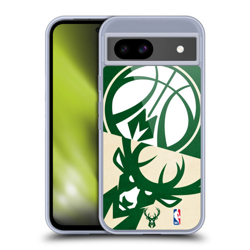 NBA Milwaukee Bucks Half Oversized Soft Gel Case for Google Pixel 8a