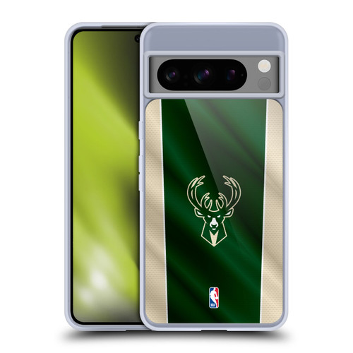 NBA Milwaukee Bucks Vertical Banner Soft Gel Case for Google Pixel 8 Pro
