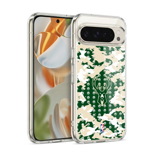 NBA Milwaukee Bucks Camouflage Soft Gel Case for Google Pixel 9 / Pixel 9 Pro