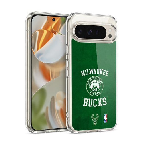 NBA Milwaukee Bucks Distressed Soft Gel Case for Google Pixel 9 / Pixel 9 Pro