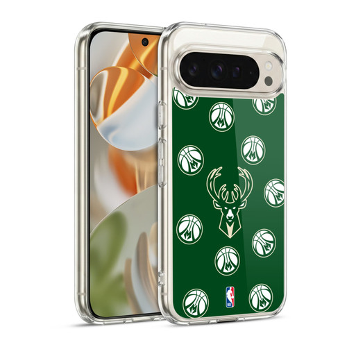 NBA Milwaukee Bucks Patterns Soft Gel Case for Google Pixel 9 / Pixel 9 Pro