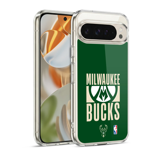 NBA Milwaukee Bucks Typography Soft Gel Case for Google Pixel 9 / Pixel 9 Pro