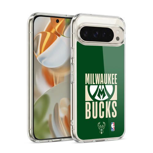 NBA Milwaukee Bucks Typography Soft Gel Case for Google Pixel 9 / Pixel 9 Pro