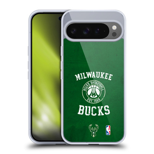 NBA Milwaukee Bucks Distressed Soft Gel Case for Google Pixel 9 Pro XL