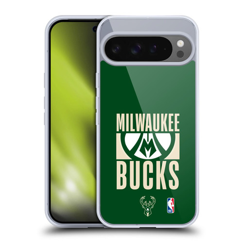 NBA Milwaukee Bucks Typography Soft Gel Case for Google Pixel 9 Pro XL