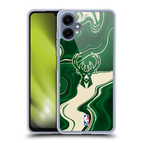 NBA Milwaukee Bucks Marble Agates Soft Gel Case for Samsung Galaxy A06 4G / 5G