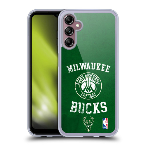 NBA Milwaukee Bucks Distressed Soft Gel Case for Samsung Galaxy A14 5G
