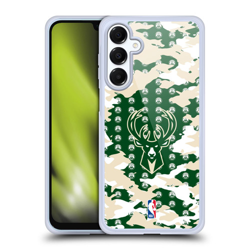 NBA Milwaukee Bucks Camouflage Soft Gel Case for Samsung Galaxy A16 5G & MagSafe