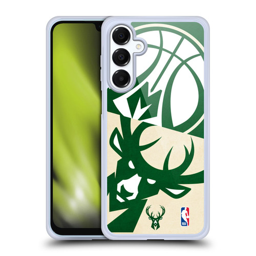 NBA Milwaukee Bucks Half Oversized Soft Gel Case for Samsung Galaxy A16 5G & MagSafe