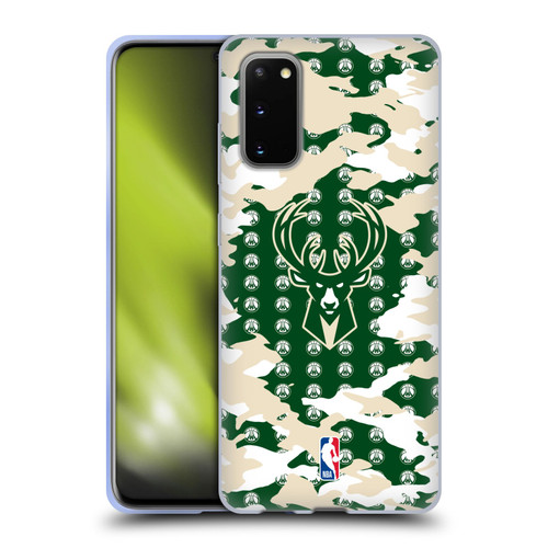 NBA Milwaukee Bucks Camouflage Soft Gel Case for Samsung Galaxy S20 / S20 5G