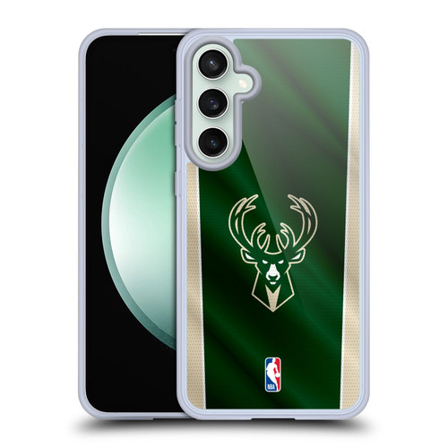 NBA Milwaukee Bucks Vertical Banner Soft Gel Case for Samsung Galaxy S23 FE 5G & MagSafe