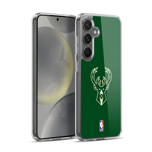 NBA Milwaukee Bucks Plain Soft Gel Case for Samsung Galaxy S24+ 5G & MagSafe