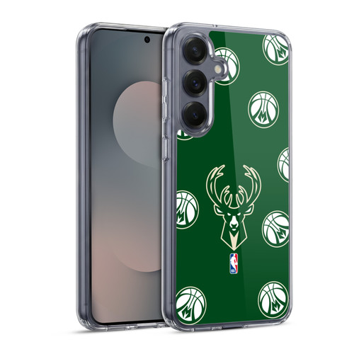 NBA Milwaukee Bucks Patterns Soft Gel Case for Samsung Galaxy S25 & MagSafe