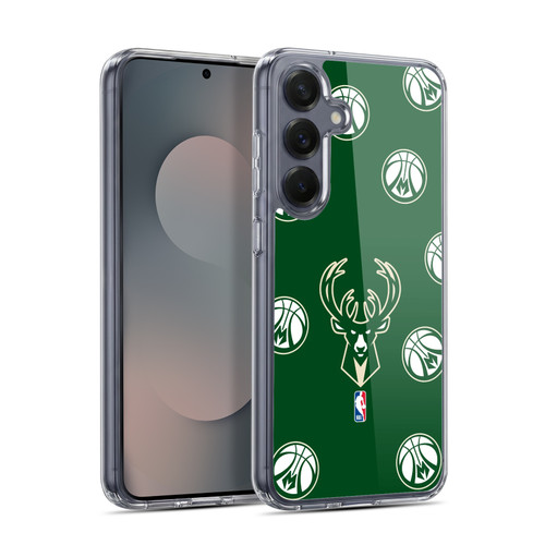 NBA Milwaukee Bucks Patterns Soft Gel Case for Samsung Galaxy S25 & MagSafe