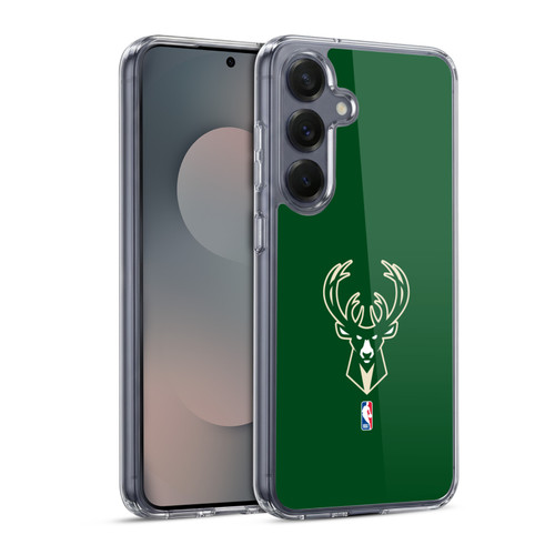 NBA Milwaukee Bucks Plain Soft Gel Case for Samsung Galaxy S25 & MagSafe