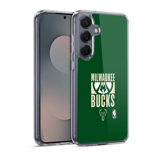 NBA Milwaukee Bucks Typography Soft Gel Case for Samsung Galaxy S25 & MagSafe