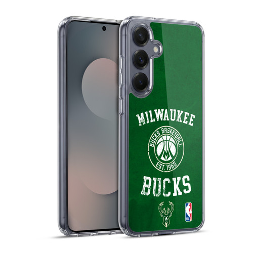 NBA Milwaukee Bucks Distressed Soft Gel Case for Samsung Galaxy S25+ & MagSafe