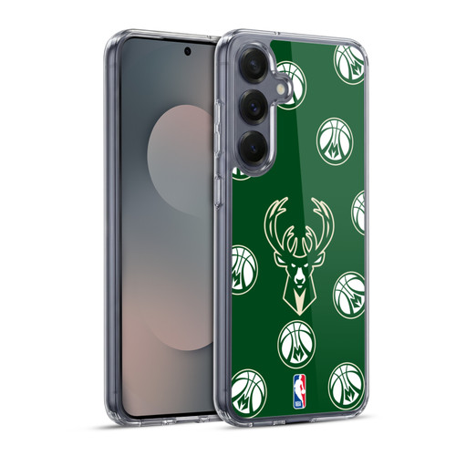 NBA Milwaukee Bucks Patterns Soft Gel Case for Samsung Galaxy S25+ & MagSafe