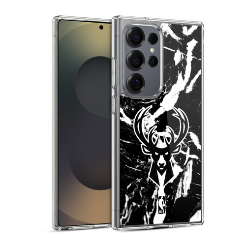 NBA Milwaukee Bucks Black Marble Soft Gel Case for Samsung Galaxy S25 Ultra & MagSafe