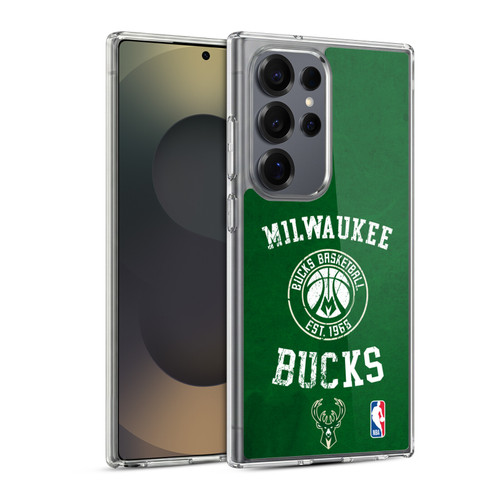 NBA Milwaukee Bucks Distressed Soft Gel Case for Samsung Galaxy S25 Ultra & MagSafe