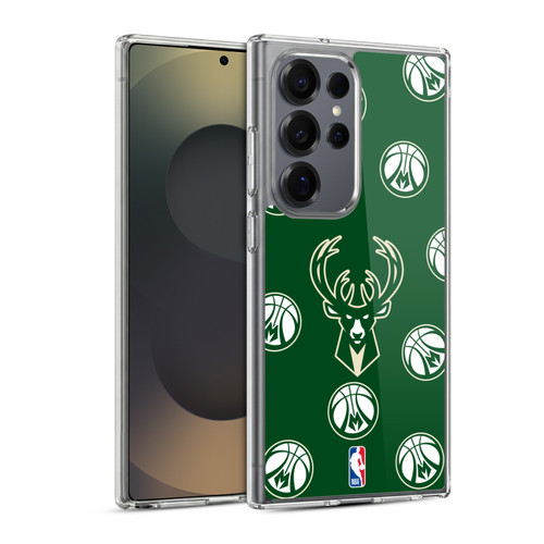 NBA Milwaukee Bucks Patterns Soft Gel Case for Samsung Galaxy S25 Ultra & MagSafe