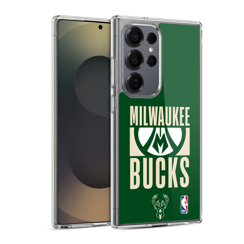 NBA Milwaukee Bucks Typography Soft Gel Case for Samsung Galaxy S25 Ultra & MagSafe