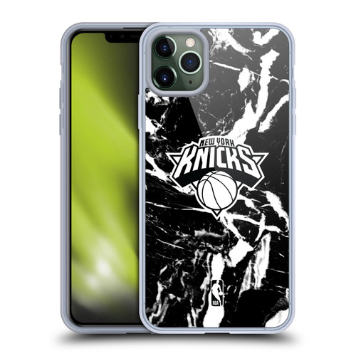 NBA New York Knicks Black Marble Soft Gel Case for Apple iPhone 11 Pro Max & MagSafe