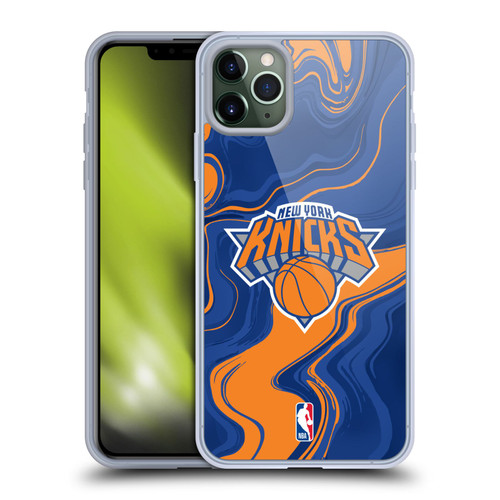 NBA New York Knicks Marble Agates Soft Gel Case for Apple iPhone 11 Pro Max & MagSafe