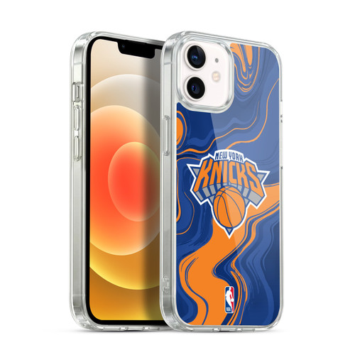 NBA New York Knicks Marble Agates Soft Gel Case for Apple iPhone 12 / iPhone 12 Pro & MagSafe