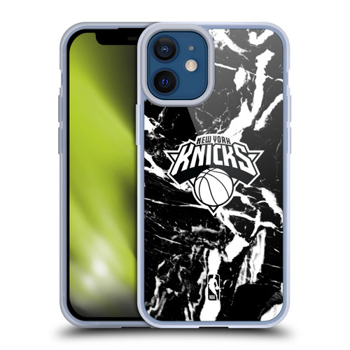 NBA New York Knicks Black Marble Soft Gel Case for Apple iPhone 12 Mini & MagSafe