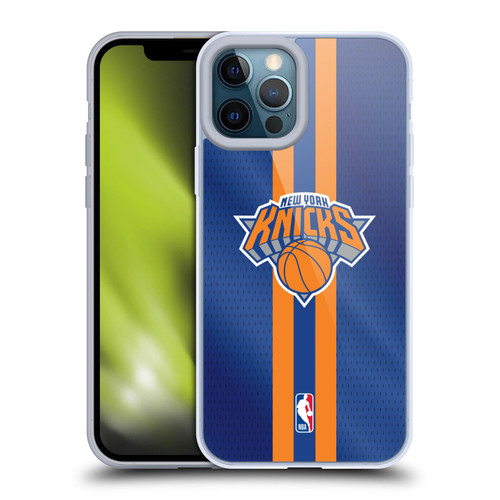 NBA New York Knicks Stripes Soft Gel Case for Apple iPhone 12 Pro Max & MagSafe