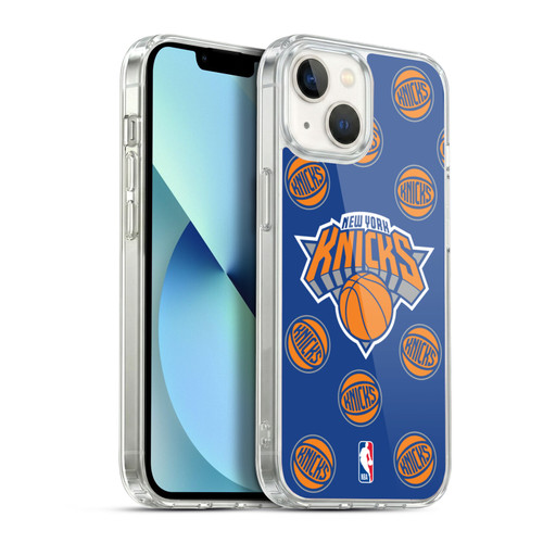 NBA New York Knicks Patterns Soft Gel Case for Apple iPhone 13