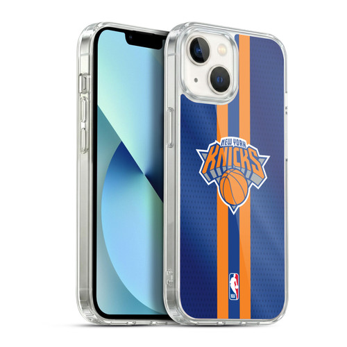 NBA New York Knicks Stripes Soft Gel Case for Apple iPhone 13