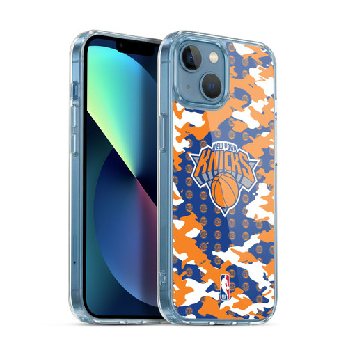 NBA New York Knicks Camouflage Soft Gel Case for Apple iPhone 13 Mini & MagSafe