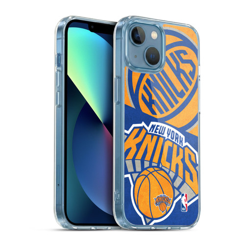 NBA New York Knicks Half Oversized Soft Gel Case for Apple iPhone 13 Mini & MagSafe