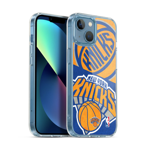NBA New York Knicks Half Oversized Soft Gel Case for Apple iPhone 13 Mini & MagSafe