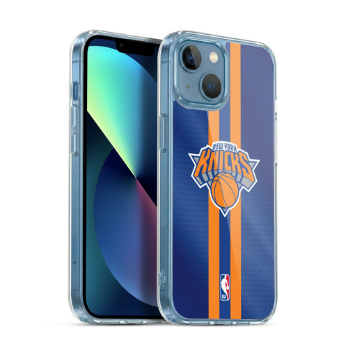 NBA New York Knicks Stripes Soft Gel Case for Apple iPhone 13 Mini & MagSafe