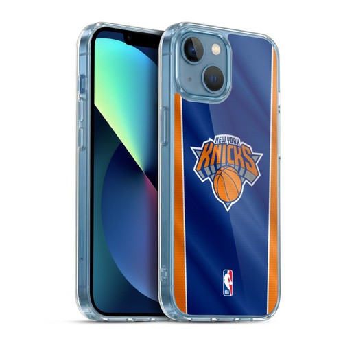 NBA New York Knicks Vertical Banner Soft Gel Case for Apple iPhone 13 Mini & MagSafe