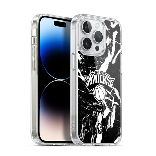 NBA New York Knicks Black Marble Soft Gel Case for Apple iPhone 13 Pro & MagSafe