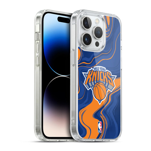NBA New York Knicks Marble Agates Soft Gel Case for Apple iPhone 13 Pro & MagSafe