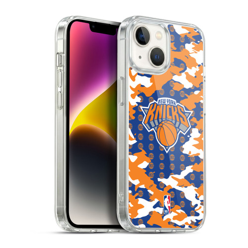 NBA New York Knicks Camouflage Soft Gel Case for Apple iPhone 14