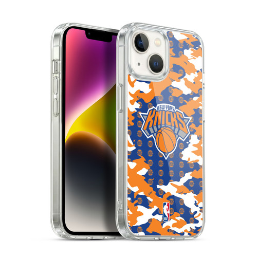 NBA New York Knicks Camouflage Soft Gel Case for Apple iPhone 14