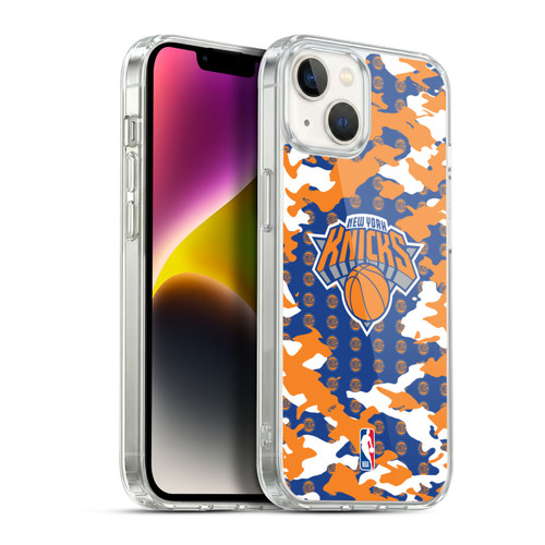 NBA New York Knicks Camouflage Soft Gel Case for Apple iPhone 14 Plus & MagSafe