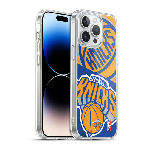 NBA New York Knicks Half Oversized Soft Gel Case for Apple iPhone 14 Pro Max & MagSafe