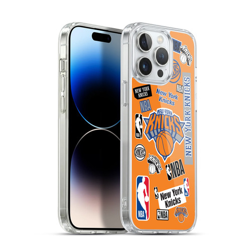 NBA New York Knicks Sticker Collage Soft Gel Case for Apple iPhone 14 Pro Max & MagSafe