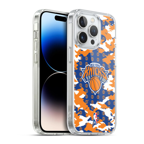 NBA New York Knicks Camouflage Soft Gel Case for Apple iPhone 14 Pro & MagSafe
